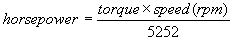 http://www.ajdesigner.com/phphorsepower/horsepower_equation_rotating_horsepower.png