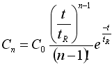 Completely Mixed Series Reactor Concentration with Pulse Input