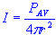 intensity at a distance from point source