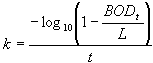 Deoxygenation Rate Constant