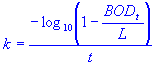 deoxygenation rate constant