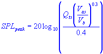 peak sound pressure level