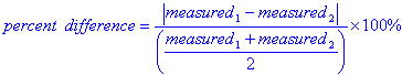 percent difference equation