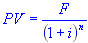 present value or worth