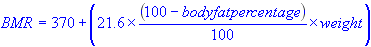 basal metabolic rate for males and females