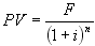 present value or worth