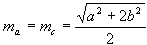 median of a and c