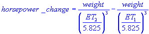 estimated increase in engine horsepower