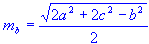 Median of side b