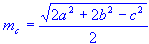 Median of side c