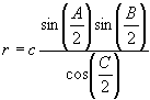 inscribed circle radius