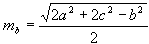 median of b