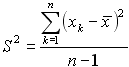 sample variance