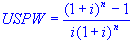 uniform series present worth equation