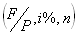 single payment compound amount factor symbol