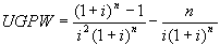 uniform gradient present worth factor equation