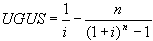 uniform gradient uniform series factor equation