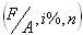 uniform series compound amount factor symbol