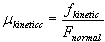 kinetic friction coefficient