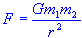 force between exerted between two objects