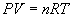 ideal gas law equation