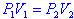 Boyle's law equation or formula