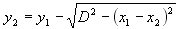 distance between two points y2