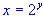 Solve for x in log base 2