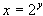 x in the base 2 logarithm equation