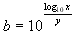 b in the logarithm equation