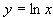 natural log equation