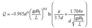 Colebrook formula