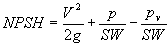 NPSH Net Positive Suction Head