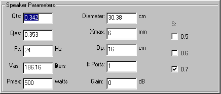 bandpass input parameters