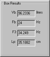 ported subwoofer result parameters