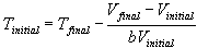 initial temperature