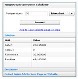 temperature conversion calculator tool or widget