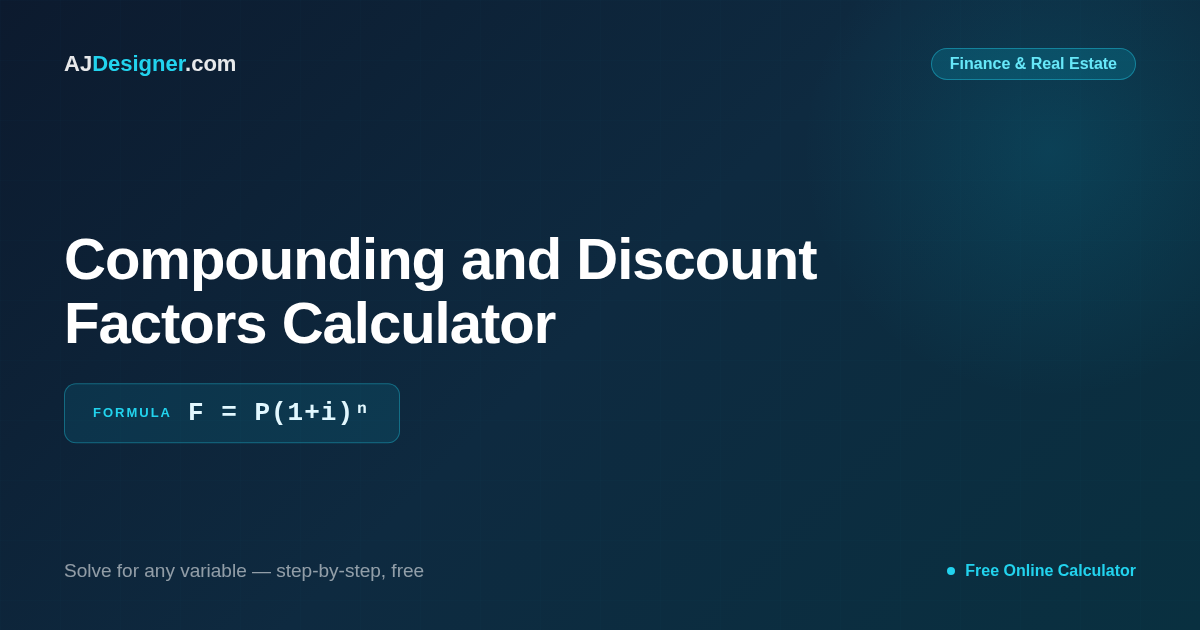 Compounding & Discount Factor Calculator