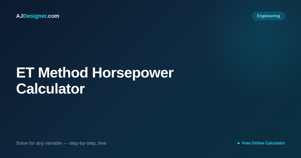 ET Method Horsepower Calculator — ΔHP from Quarter-Mile ETs