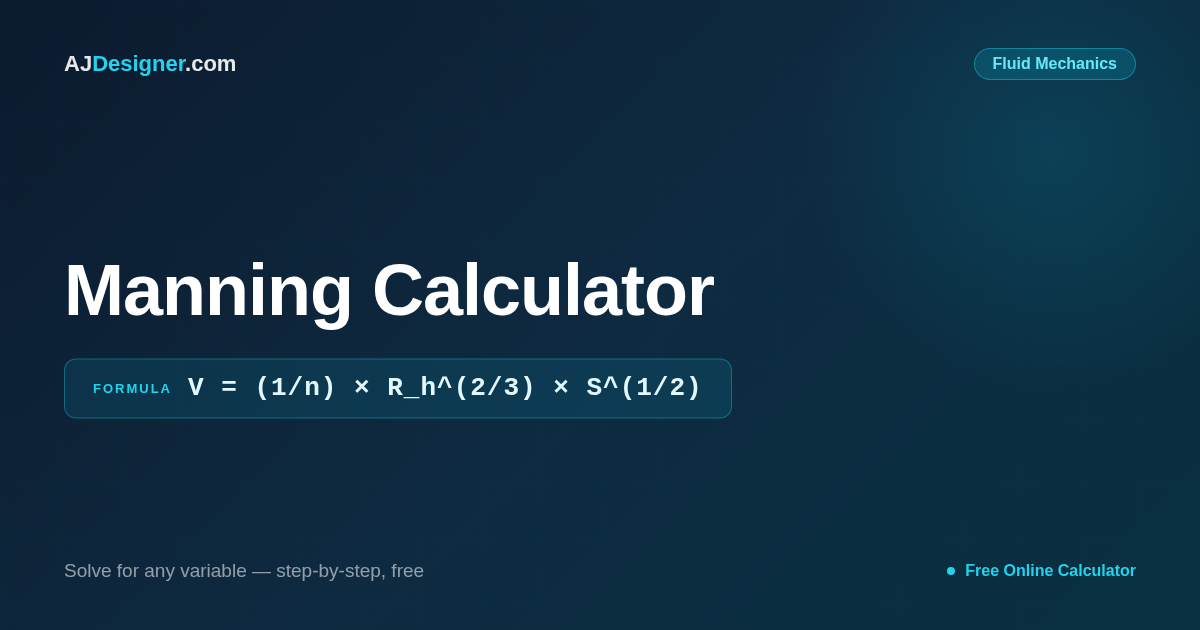Manning Equation Calculator