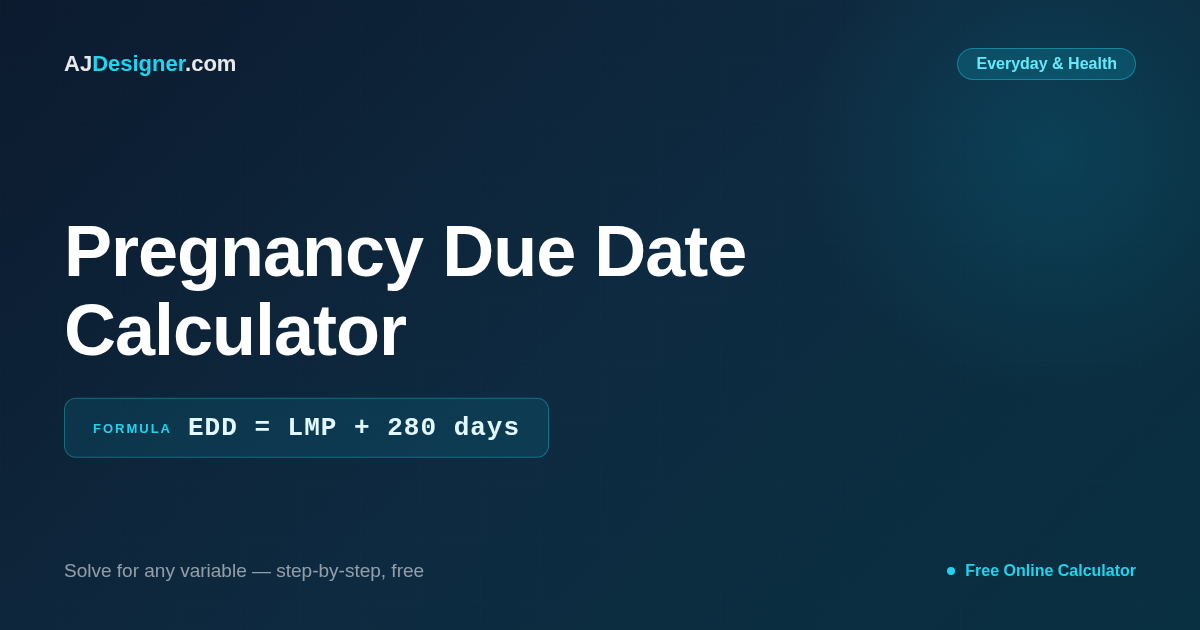 Pregnancy Due Date Calculator — Naegele's Rule & Ultrasound EDD