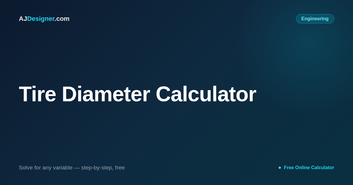 Tire Math Tire Diameter Calculator — Metric Tire Size to Inches