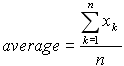 array average equation