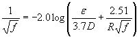 colebrook equation friction factor