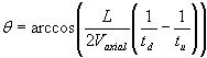 angle between acoustic path and the pipe's longitudinal axis