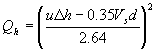 stack heat emisssion rate for neutral stability conditions