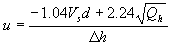 average wind speed for neutral stability conditions