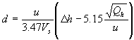 stack diameter for superadiabatic conditions