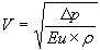 characteristic flow velocity