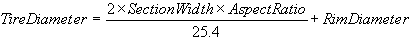 Metric Tire Diameter Size to Inches